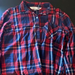 Button down plaid shirt